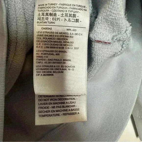 Levi’s Hoodie Light Blue &  Green Size Medium - Picture 9 of 16